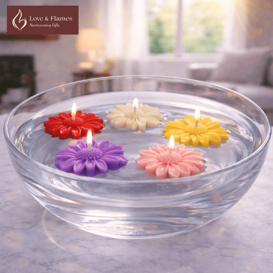 Floating Daisy Scented Candle – Water Floatable Floral Decorative Candle - Love & Flames