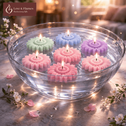 Floating Sunflower Scented Candle – Water Floatable Decorative Flower Candle - Love & Flames