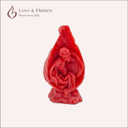 Angel’s Touch Scented Candle Color Red Crimson & Fragrance Rose - Love & Flames