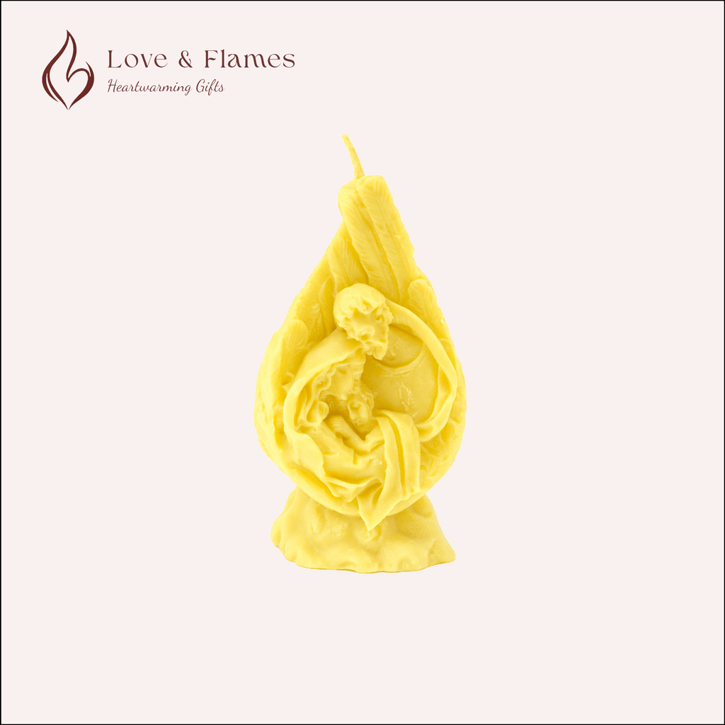 Angel’s Touch Scented Candle Color Yellow Sunshine & Fragrance Vanilla - Love & Flames