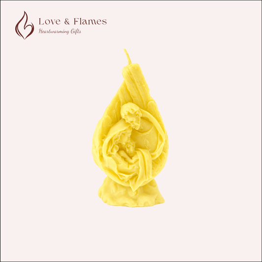 Angel’s Touch Scented Candle Color Yellow Sunshine & Fragrance Vanilla - Love & Flames