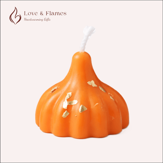 Bappa’s Favourite Modak Scented Candle Color Orange Tangerine & Fragrance Kesar - Love & Flames