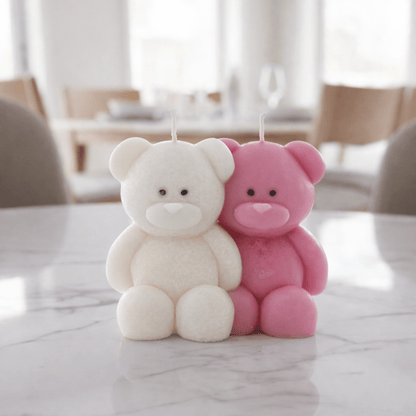 Blush Bear Scented Candles for Gifts, Relaxation & Cozy Home Decor - Love & Flames
