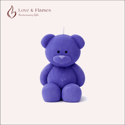 Blush Bear Scented Candles for Gifts, Relaxation & Cozy Home Decor - Love & Flames