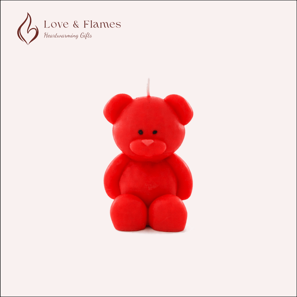 Blush Bear Scented Candles for Gifts, Relaxation & Cozy Home Decor - Love & Flames