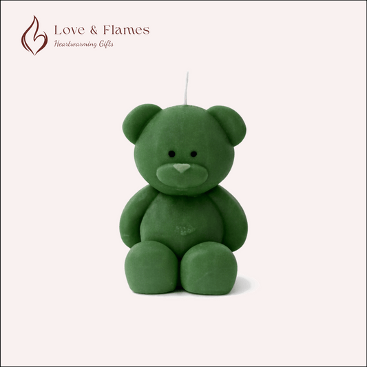 Blush Bear Scented Candles for Gifts, Relaxation & Cozy Home Decor - Love & Flames