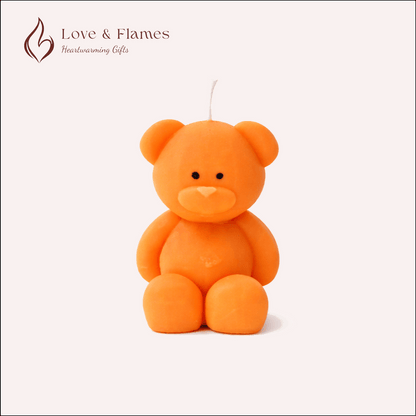 Blush Bear Scented Candles for Gifts, Relaxation & Cozy Home Decor - Love & Flames