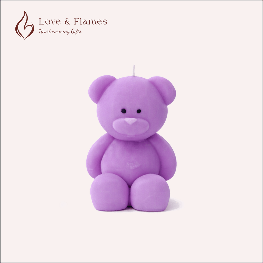 Blush Bear Scented Candles for Gifts, Relaxation & Cozy Home Decor - Love & Flames