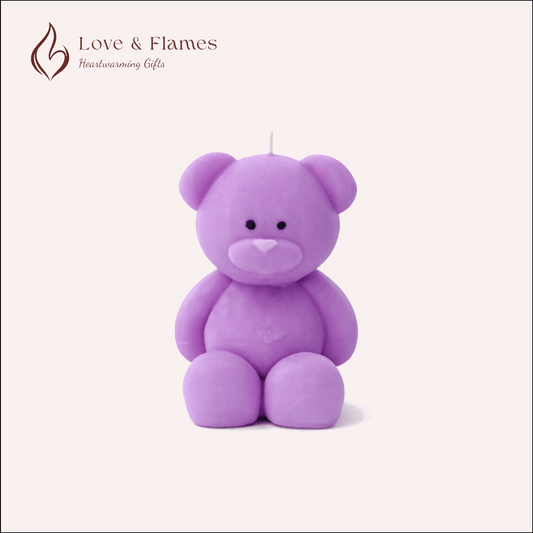 Blush Bear Scented Candles for Gifts, Relaxation & Cozy Home Decor - Love & Flames