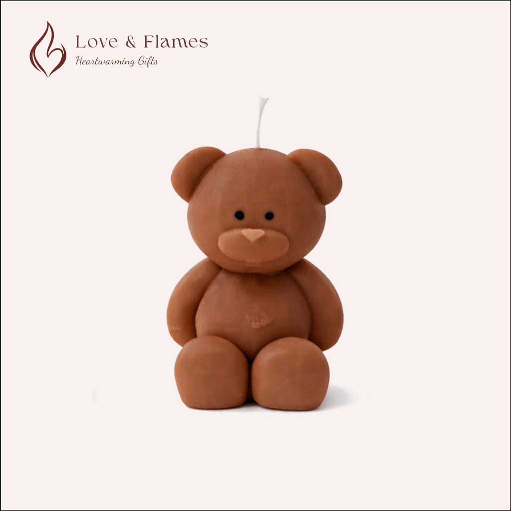 Blush Bear Scented Candles for Gifts, Relaxation & Cozy Home Decor - Love & Flames