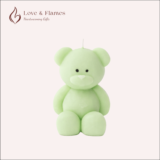 Blush Bear Scented Candles for Gifts, Relaxation & Cozy Home Decor - Love & Flames
