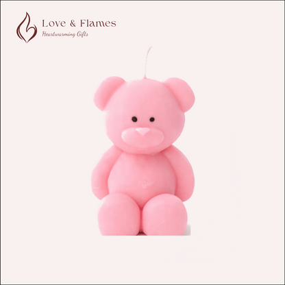 Blush Bear Scented Candles for Gifts, Relaxation & Cozy Home Decor - Love & Flames