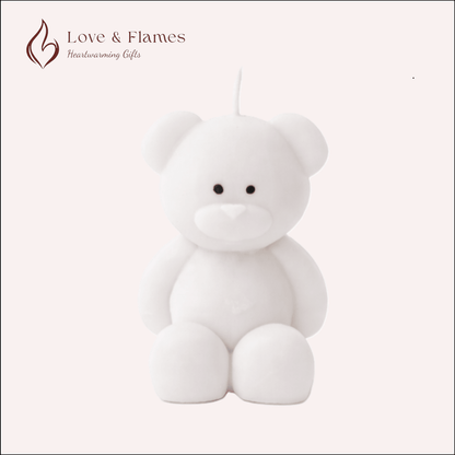 Blush Bear Scented Candles for Gifts, Relaxation & Cozy Home Decor - Love & Flames