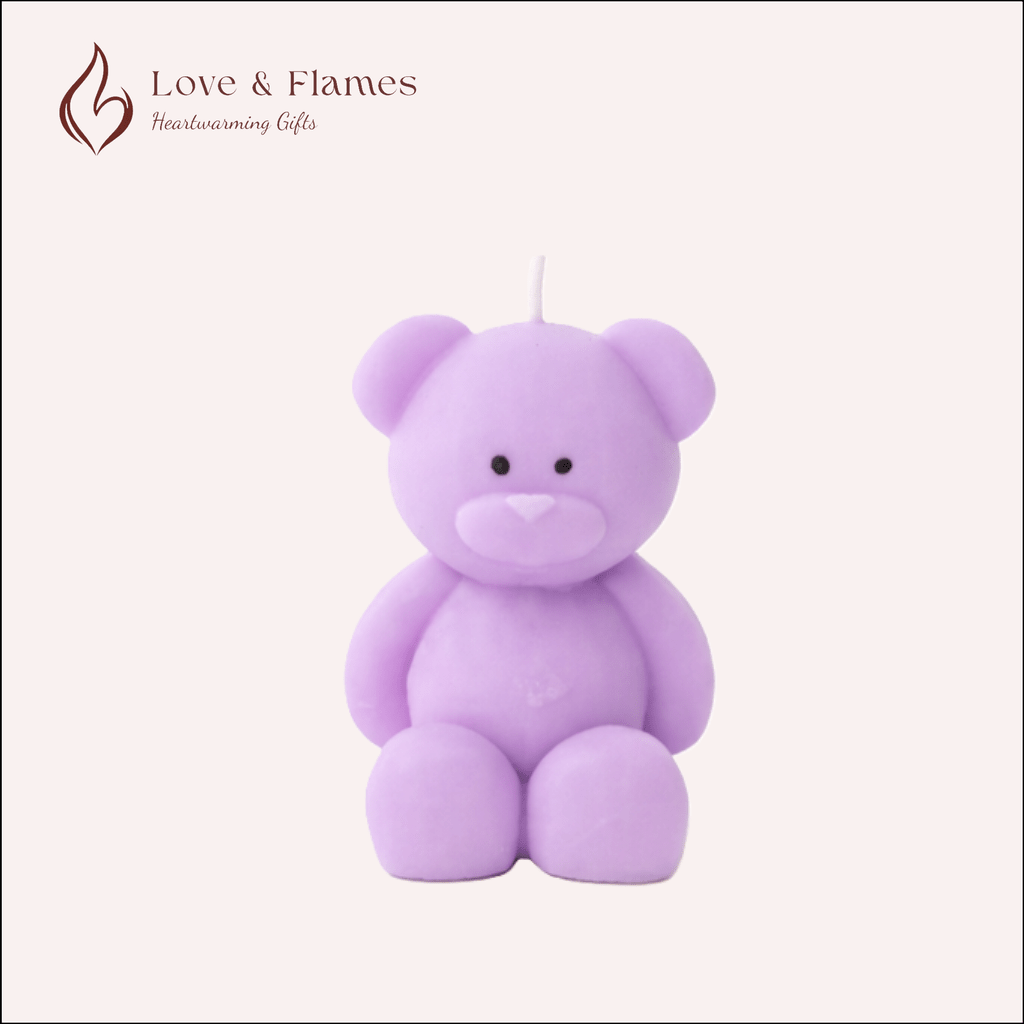 Blush Bear Scented Candles for Gifts, Relaxation & Cozy Home Decor - Love & Flames