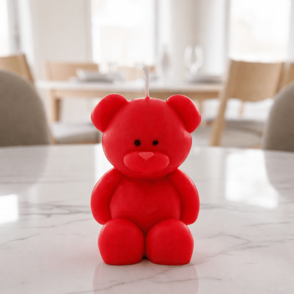 Blush Bear Scented Candles for Gifts, Relaxation & Cozy Home Decor - Love & Flames