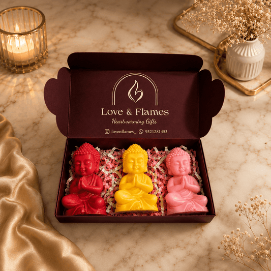 Buddha Luxury Scented Candle Gift Box - Love & Flames