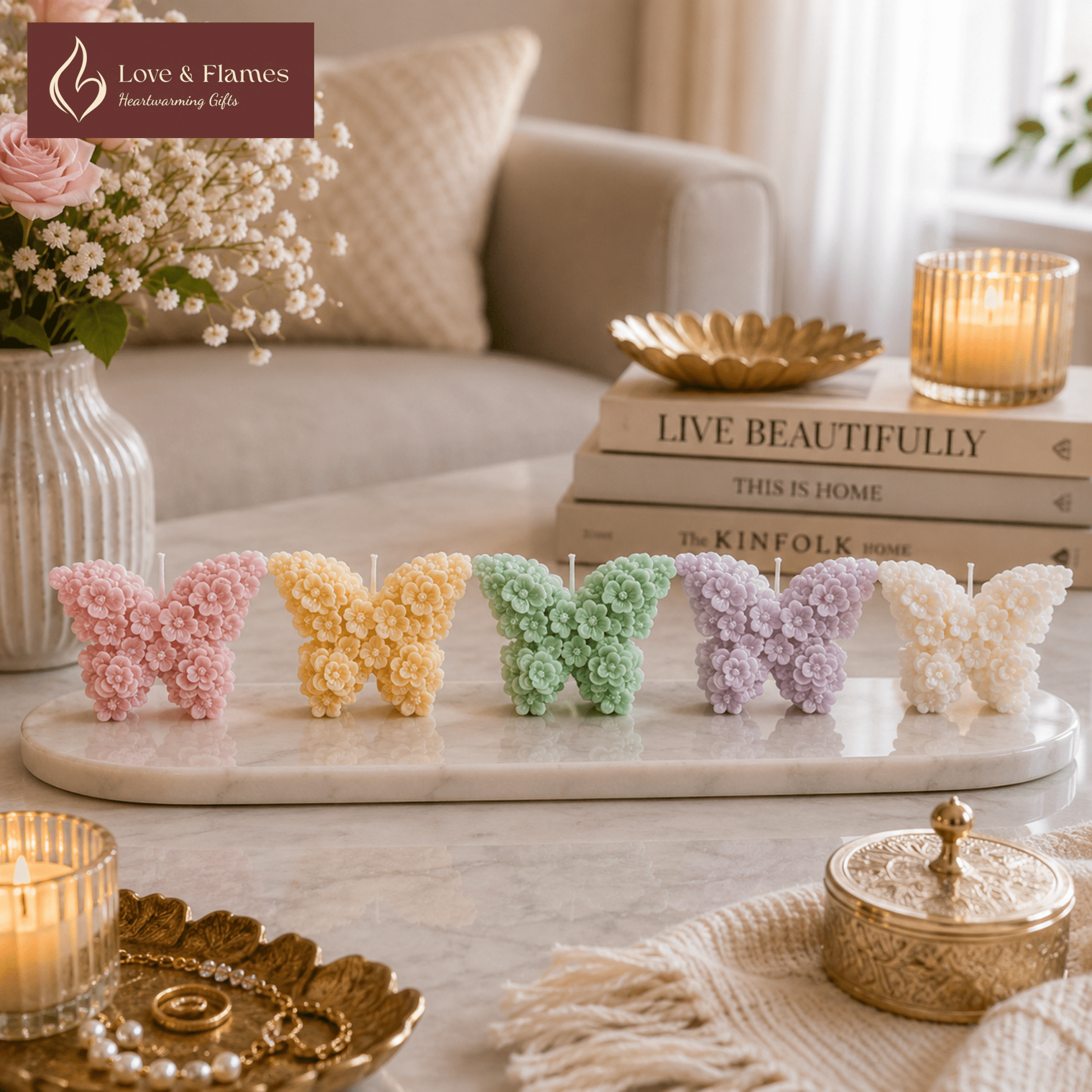 Butterfly Scented Candles – Elegant Fragrance & Home Décor - Love & Flames