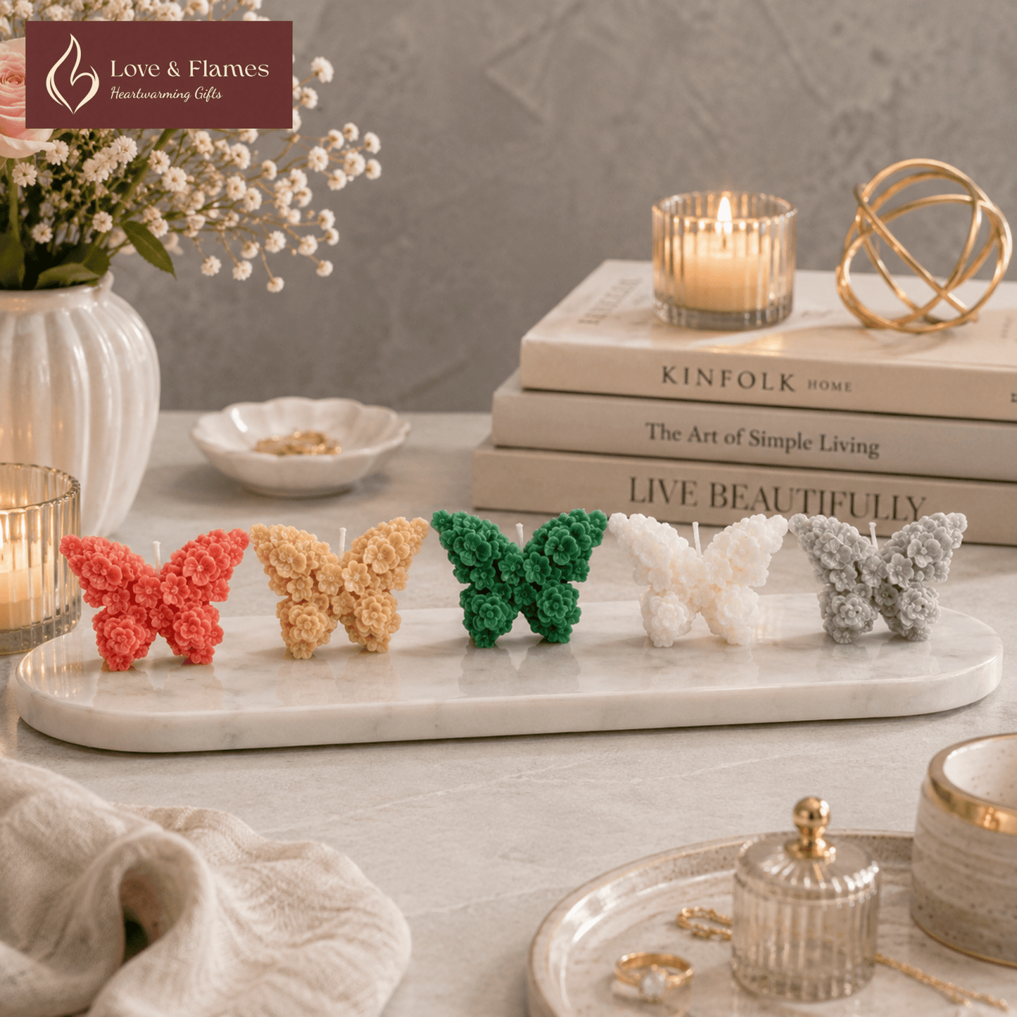 Butterfly Scented Candles – Elegant Fragrance & Home Décor - Love & Flames