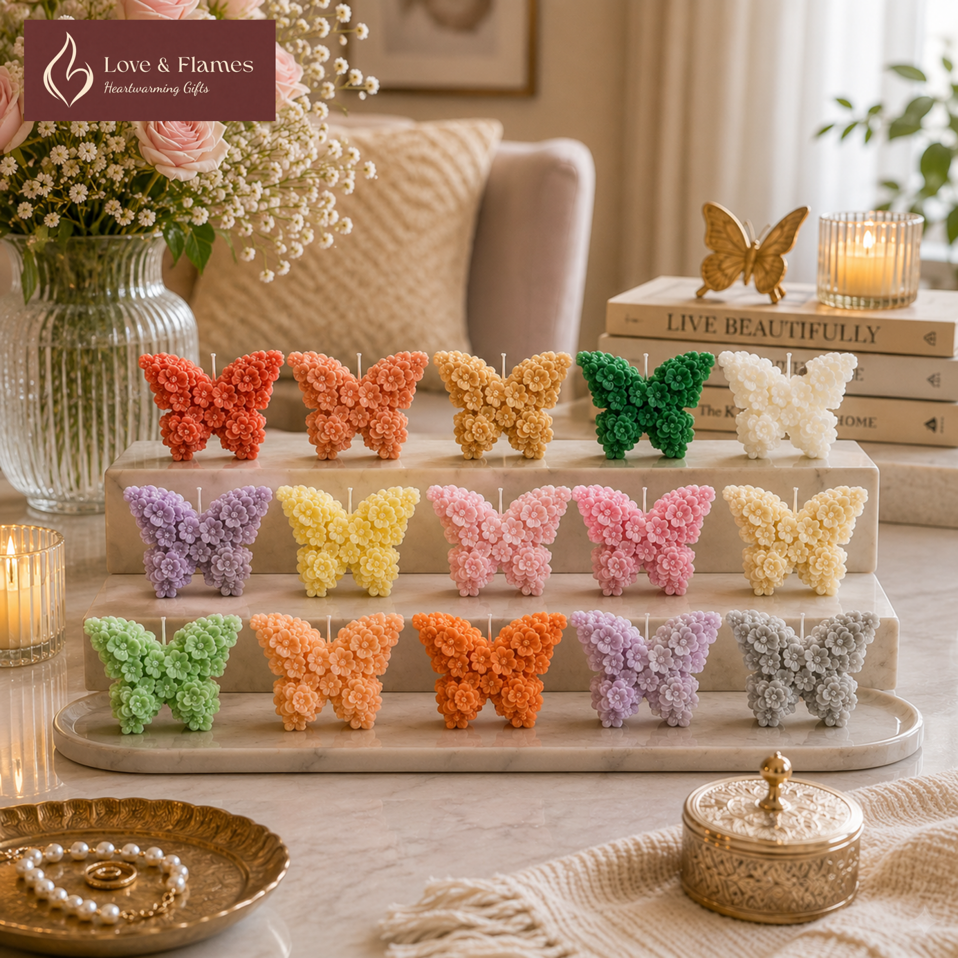 Butterfly Scented Candles – Elegant Fragrance & Home Décor - Love & Flames