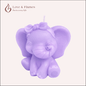 Cute Baby Prince & Princess Elephant Scented Candles – Adorable Aromatic Candles - Love & Flames