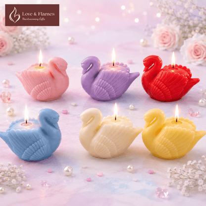 Elegant Swan Scented Candles for Luxury Home Decor & Fragrance - Love & Flames