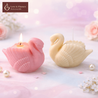 Elegant Swan Scented Candles for Luxury Home Decor & Fragrance - Love & Flames
