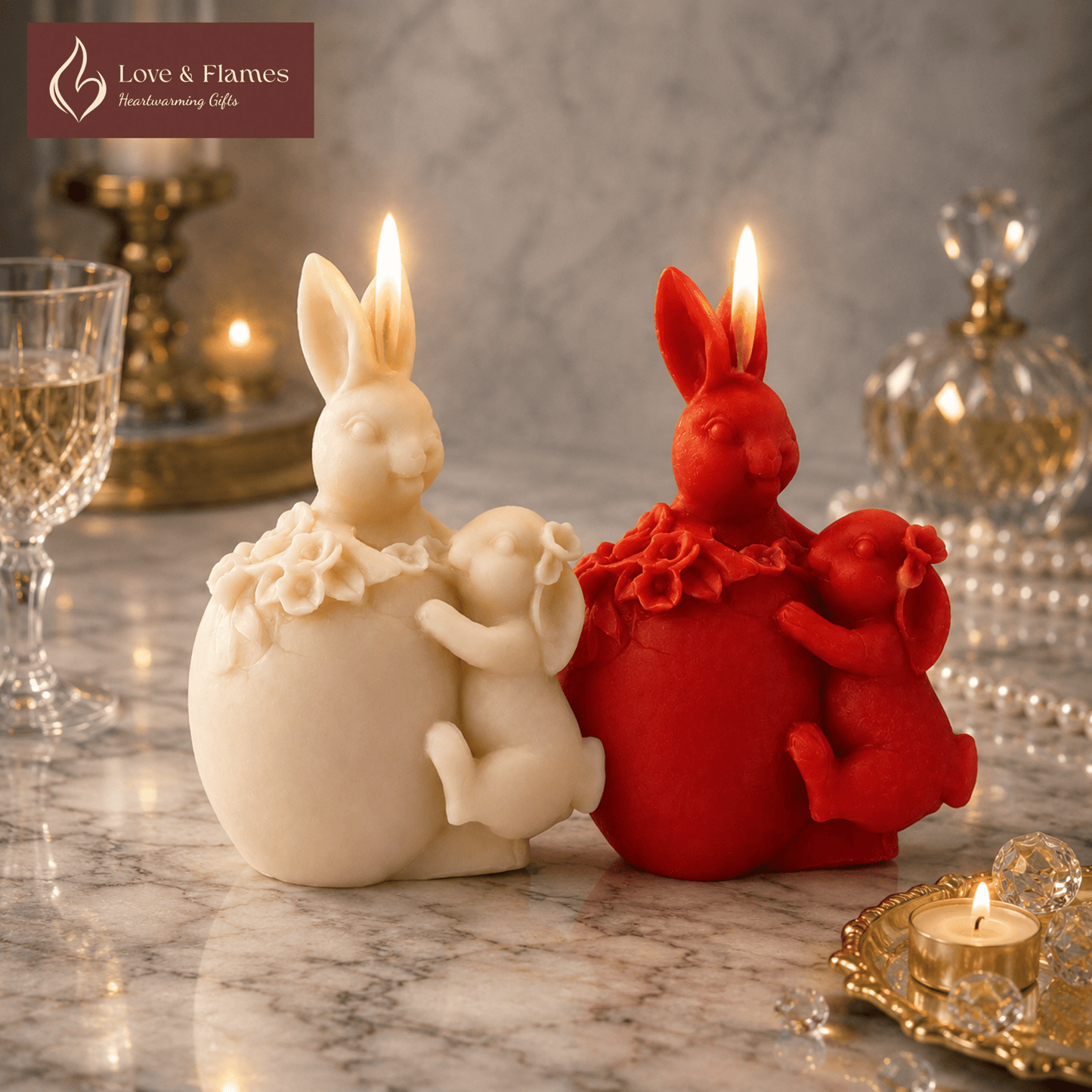 Embracing Bunnies Scented Candles for Cozy Home Décor & Gifts - Love & Flames