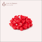 Floating Plumeria Frangipani Scented Candle Color Red Crimson & Fragrance Rose - Love & Flames