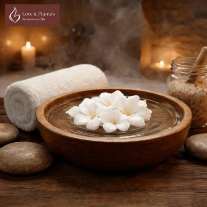 Floating Plumeria Frangipani Scented Candles – Water Floatable Floral Candles - Love & Flames