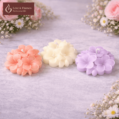 Floating Plumeria Frangipani Scented Candles – Water Floatable Floral Candles - Love & Flames