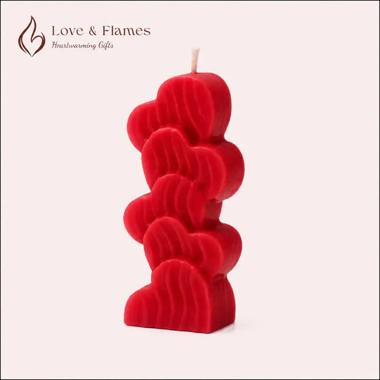 Love Heart Stack Scented Candles for Romantic Gifts & Home Décor - Love & Flames