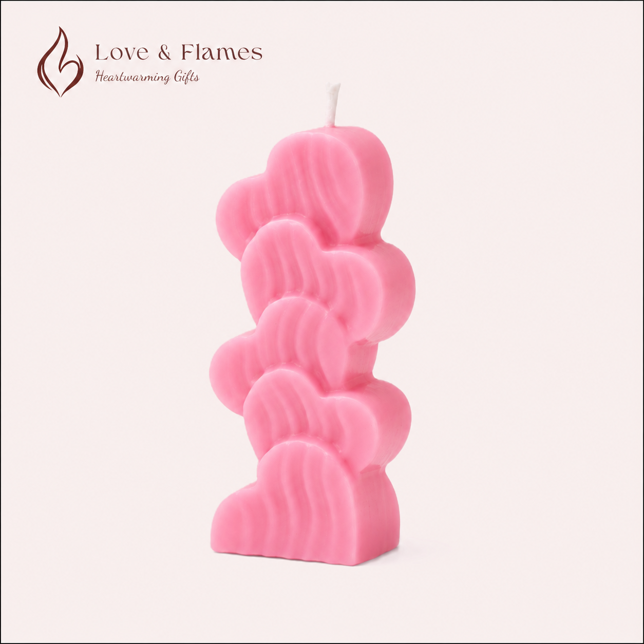 Love Heart Stack Scented Candles – Romantic Candles for Gifts & Home Décor - Love & Flames