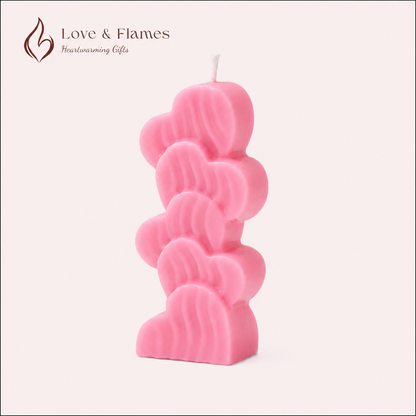 Love Heart Stack Scented Candles – Romantic Candles for Gifts & Home Décor - Love & Flames