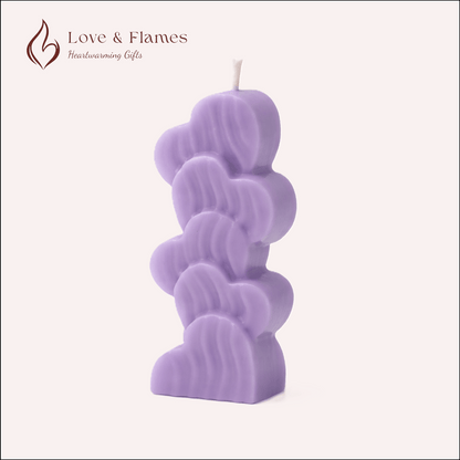 Love Heart Stack Scented Candles – Romantic Candles for Gifts & Home Décor - Love & Flames