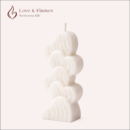 Love Heart Stack Scented Candles – Romantic Candles for Gifts & Home Décor - Love & Flames