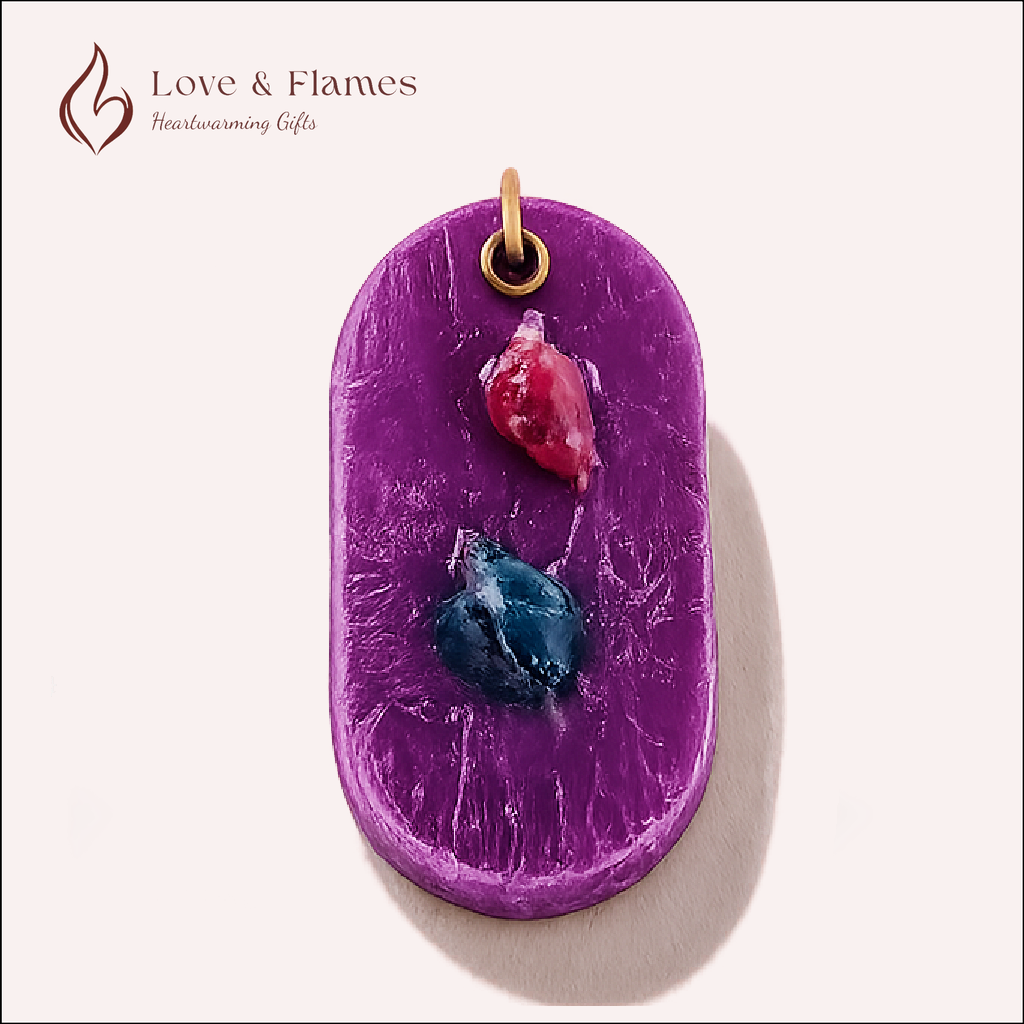 Lumiscent Wax Sachets Color Purple Violet & Fragrance Naagchampa - Love & Flames