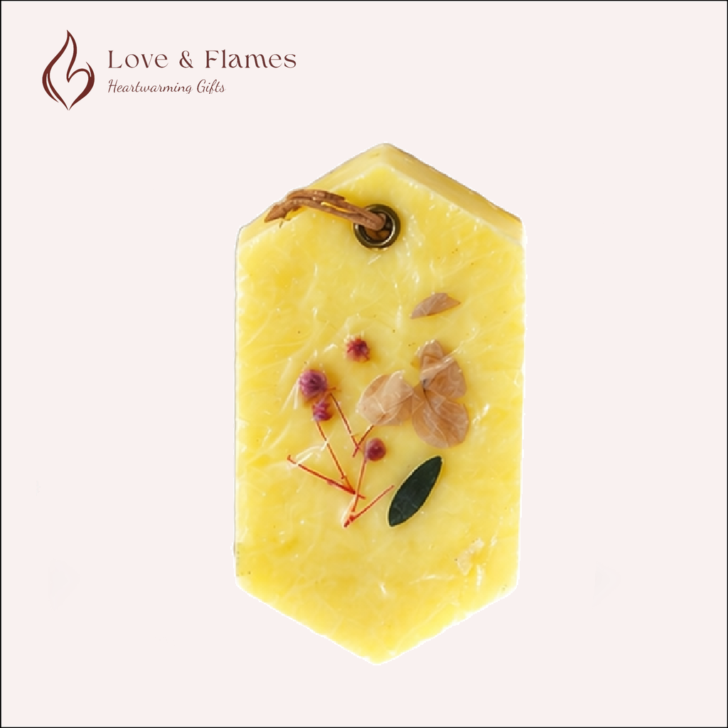 Lumiscent Wax Sachets Color Yellow Lemon & Fragrance Sandalwood - Love & Flames