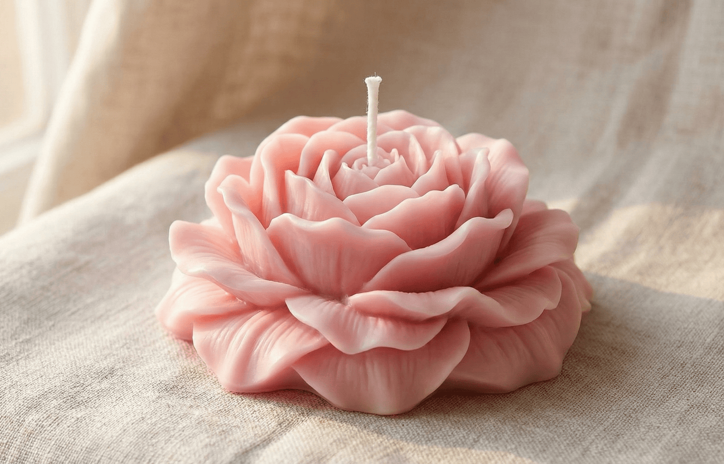 Peony Bloom Candle – Luxury Floral Scented Romantic Floral Gift - Love & Flames