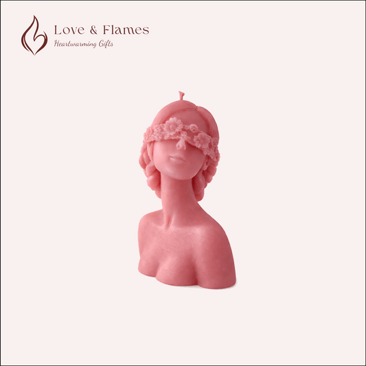Pretty Woman Scented Candle Color Pink Petal & Fragrance Rose - Love & Flames