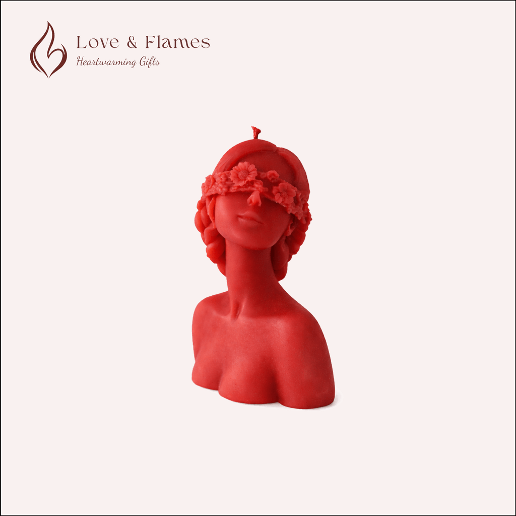 Pretty Woman Scented Candle Color Red Crimson & Fragrance Rose - Love & Flames