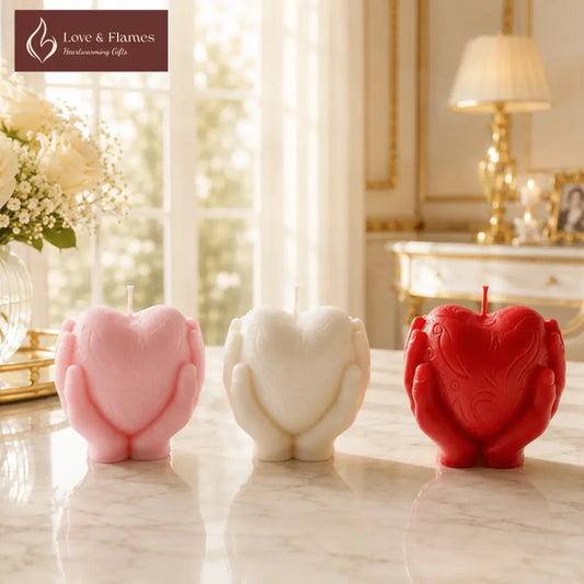 Romantic Heart Scented Candles - Luxury Aromatic Candles for Gifts & Home Décor - Love & Flames