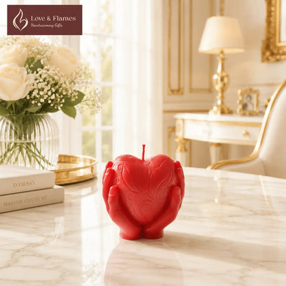 Romantic Heart Scented Candles - Luxury Aromatic Candles for Gifts & Home Décor - Love & Flames