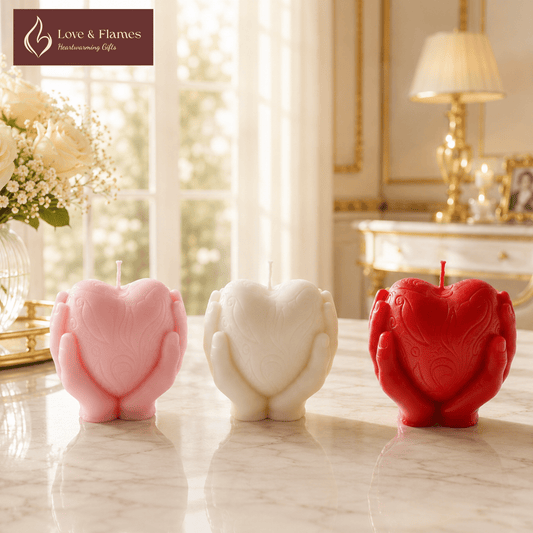 Romantic Heart Scented Candles - Luxury Aromatic Candles for Gifts & Home Décor - Love & Flames