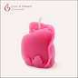 Rose Bud Scented Candle Color Pink Petal & Fragrance Rose - Love & Flames
