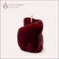 Rose Bud Scented Candle Color Red Scarlet & Fragrance Strawberry - Love & Flames