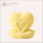 Serene Love Heart Scented Candles for Relaxation & Romantic Décor - Love & Flames
