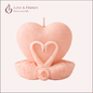 Serene Love Heart Scented Candles for Relaxation & Romantic Décor - Love & Flames