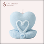 Serene Love Heart Scented Candles for Relaxation & Romantic Décor - Love & Flames