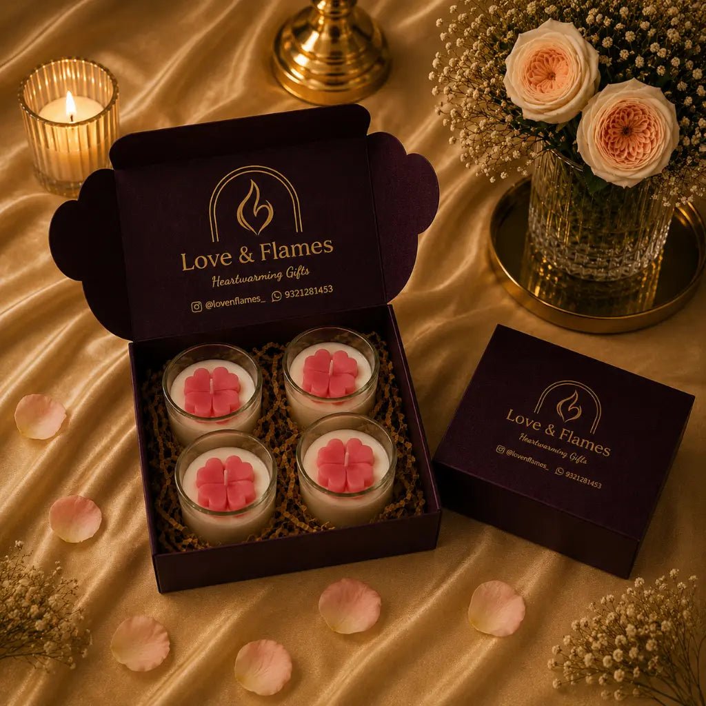 Shot Glass Luxury Scented Candle Gift Box - Love & Flames