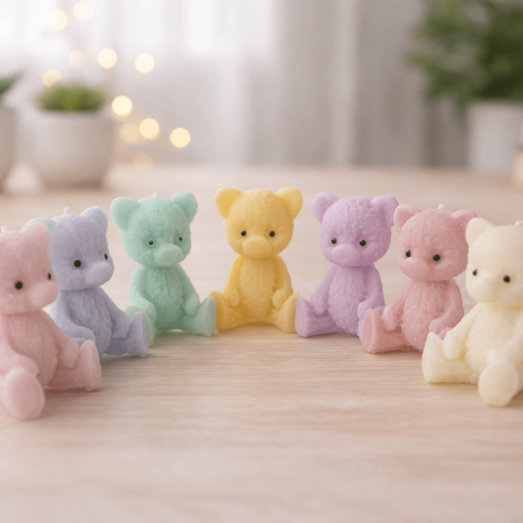 Tiny Teddy Scented Candles for Gifts, Relaxation & Cozy Home Decor - Love & Flames